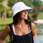 Felicia Ladies Bucket Hat - White by Kooringal Hats