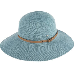 Leslie Ladies Wide Brim Hat - Mid Blue by Kooringal Hats
