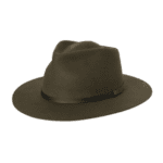 Goodwin Unisex Wide Brim Fedora - Olive by Kooringal Hats