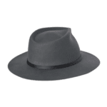 Steel Goodwin Unisex Wide Brim Fedora by Kooringal Hats