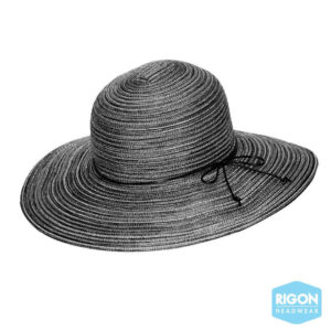 Bermuda Capeline Ladies Hat - Black/White by Rigon Headwear