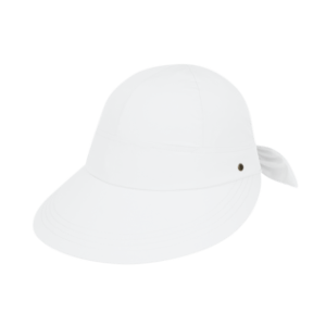 Poppy Ladies Bow Cap - White by Kooringal Hats