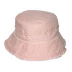 Ava Linen Bucket Hat - Pink by Rigon Headwear