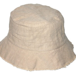 Ava Linen Bucket Hat - Beige by Rigon Headwear