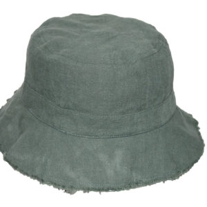 Ava Linen Bucket Hat - Khaki by Rigon Headwear