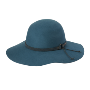 Forever After Ladies Wide Brim Hat - Blue Peacock by Kooringal Hats