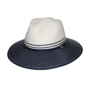Heritage Town & Country Ladies Hat - Ivory/Navy by Rigon Headwear