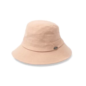 Rosie Ladies Linen Bucket Hat - Dusty Rose by Rigon Headwear