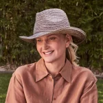 Bobbie Ladies Raffia Cowboy Hat - Mushroom by Rigon Headwear