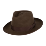 Jones Unisex Mid Brim Fedora - Dark Brown by Kooringal Hats