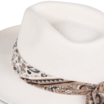 Goulburn Ladies Wide Brim Fedora - White by Kooringal Hats