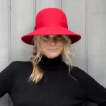 Katrina Ladies Cloche Hat - Red by Rigon Headwear