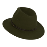 Ramble Unisex Mid Brim Fedora - Olive by Kooringal Hats