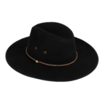 Marshall Unisex Wide Brim Fedora - Black by Kooringal Hats